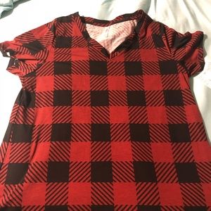 Lularoe christy buffalo plaid xl